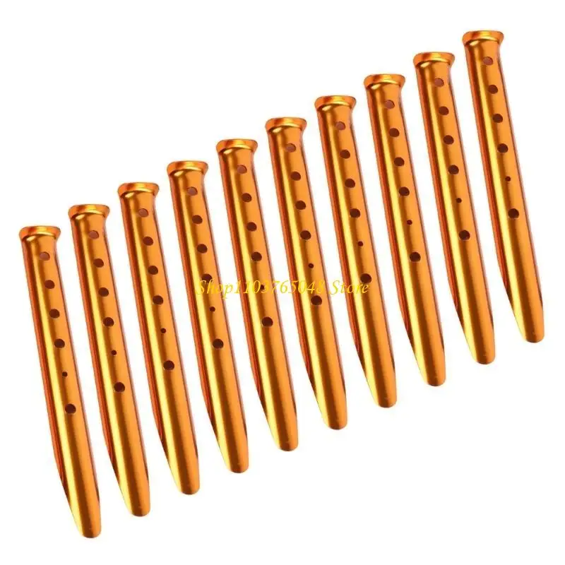 R53E 10pack Sand Pegs Durability Tent Nails Multipurpose Tent Anchors Heavy Type Stake for Secure Outdoor Shelter