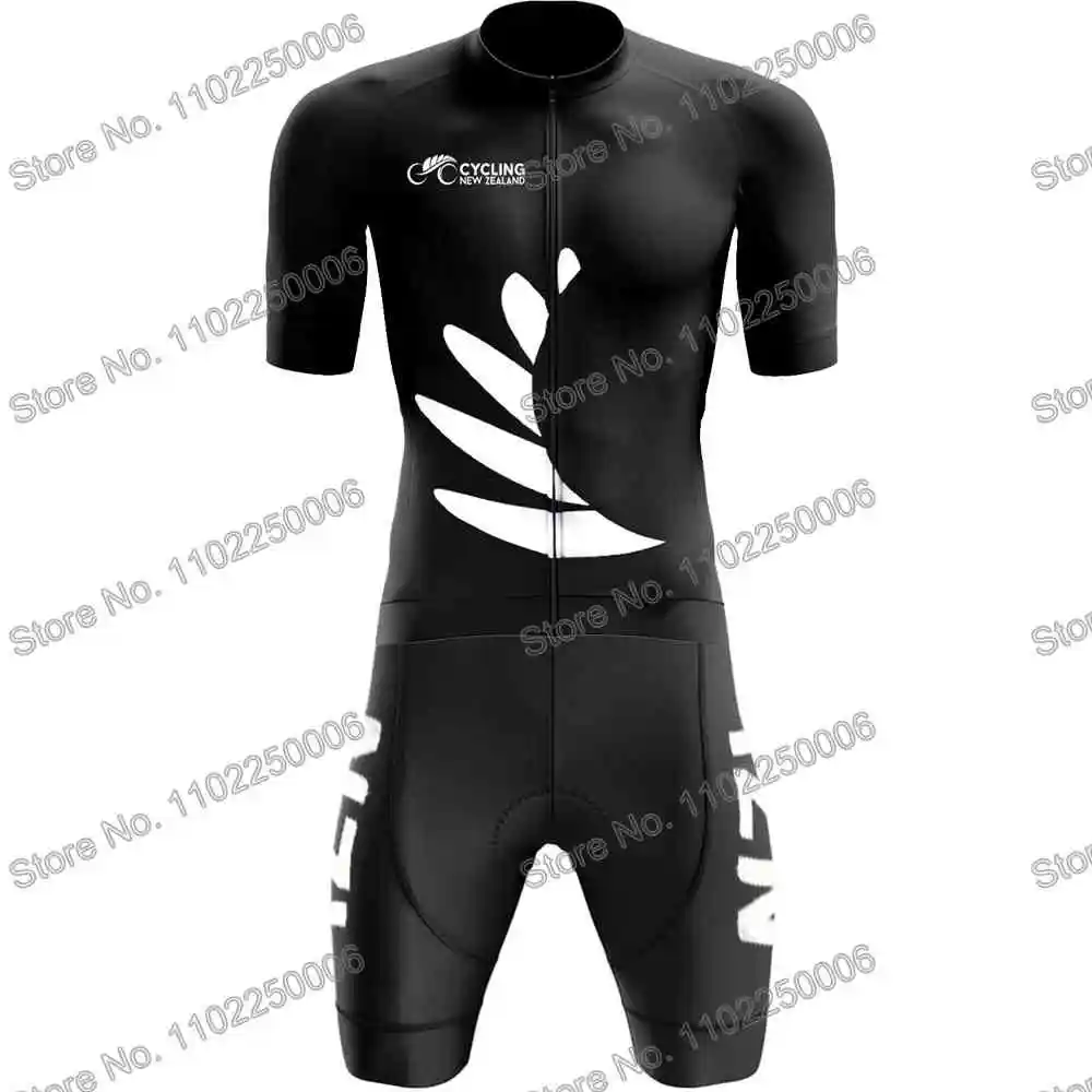 New Zealand Team 2023 Cycling Clothing Summer Cycling Jersey Men's Set Road Bike Shirt Suit Short Sleeve MTB Bicycle Bib Shorts