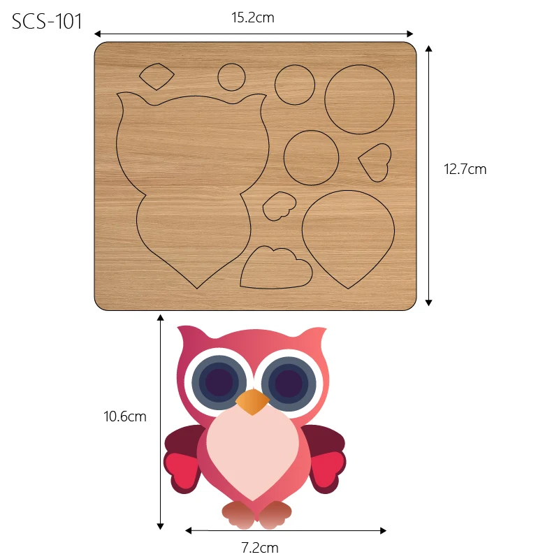 Wooden Owl Cutting Knife Die, Used with the Machine, SCS101