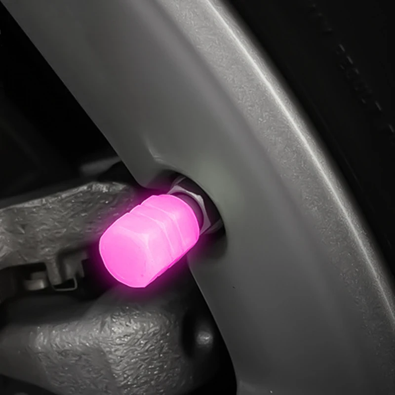 Tapas de válvula luminosas fluorescentes para coche, motocicleta, bicicleta, cubo de rueda, tapa de vástago de válvula, accesorios de estilo para coche, 20 piezas