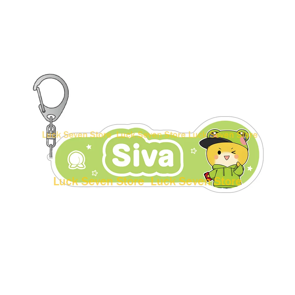 MiniWorld VTuber الملونة الخوخ الرسمية Namecute أنيمي الطرفية لعبة سلسلة مفاتيح مصنوعة من الأكريليك حقيبة لطيفة قلادة بنين بنات هدية عيد #5