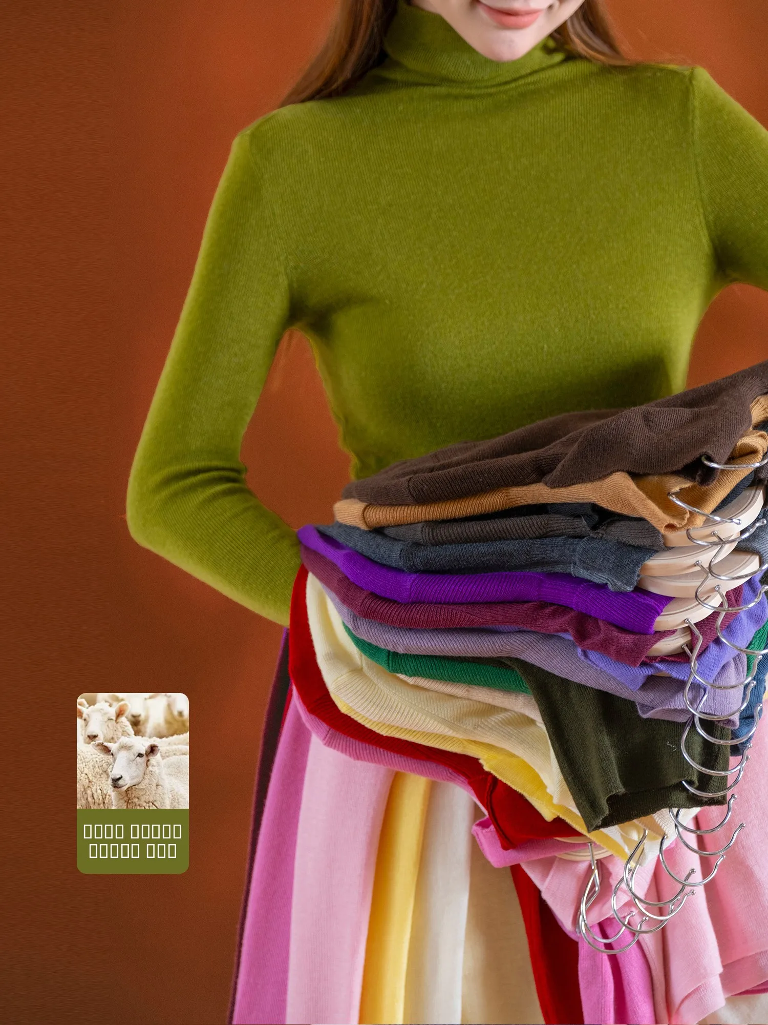 

Autumn Winter Knitted Long Sve Pure Color Wool Blend Crew Ne T-irt Breathable Casual Sle Ladies Faion Top