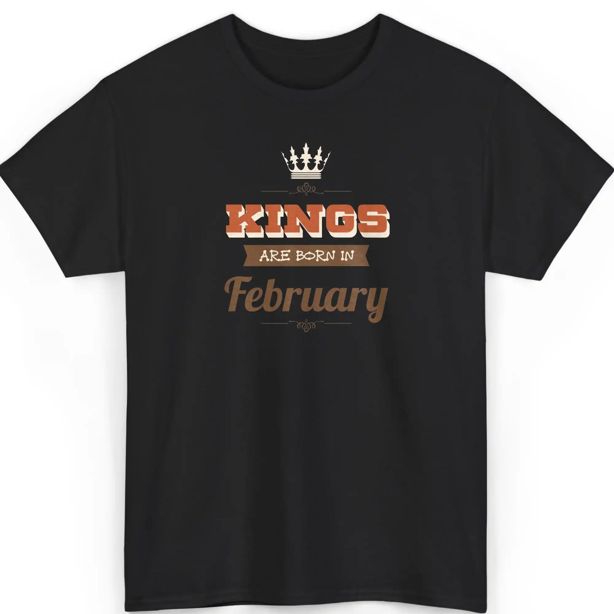 Футболка «Kings Are Born In February» на день рождения для забавного короля месяца зодиака Футболка «Kings Are Born In February» на день рождения для забавного короля месяца зодиака
