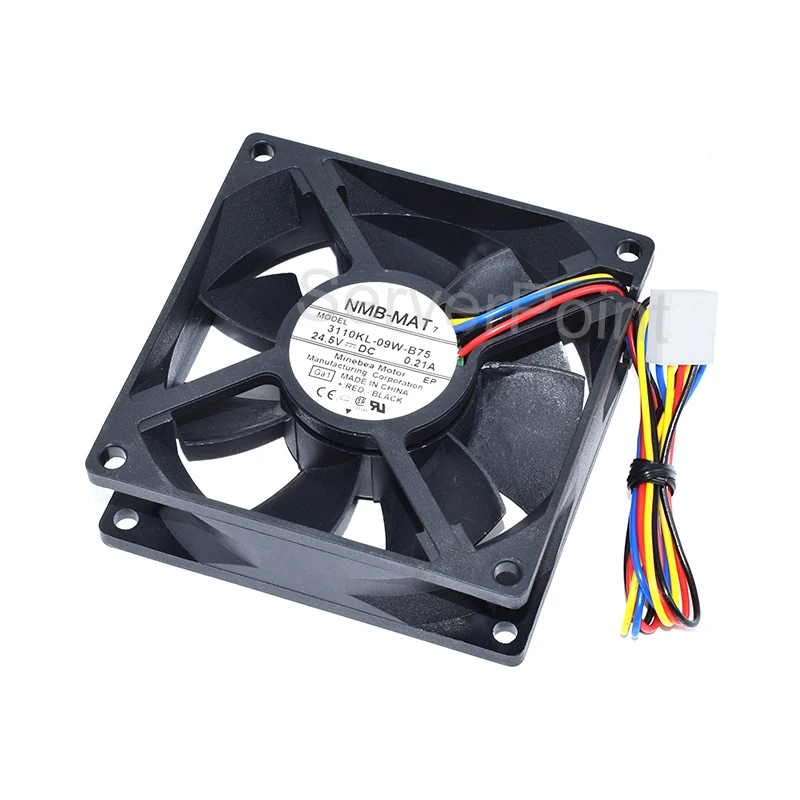 

New 3110KL-09W-B75 DC24.5V 0.21A 4-Wire 8cm 8025 80*80*25MM Cooling Fan