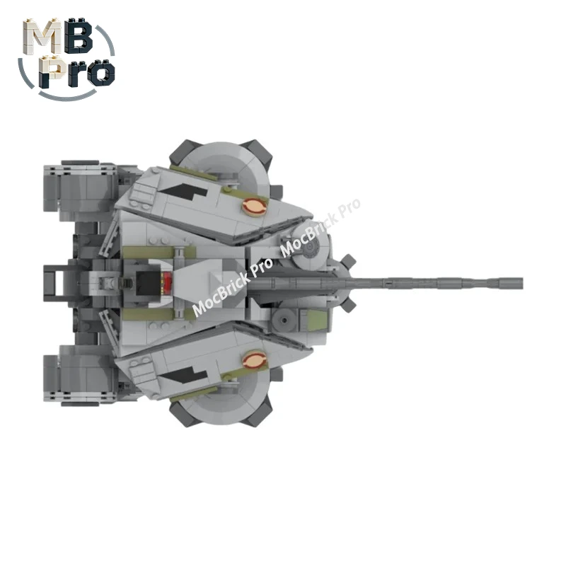 Premium Building Blocks Space Battle Walker, Highly Restored Mecha Vehicle with Fine Details for Collection & Ornament