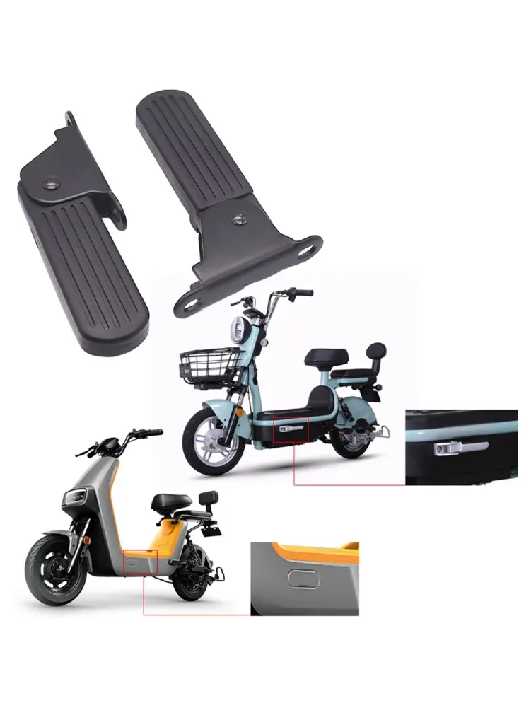 AliExpress 1pair Electric Moped Front Pedal Scooter Front Foldable Pedal Leg Support Pad Thickened Steel Plate Ebike Accessories