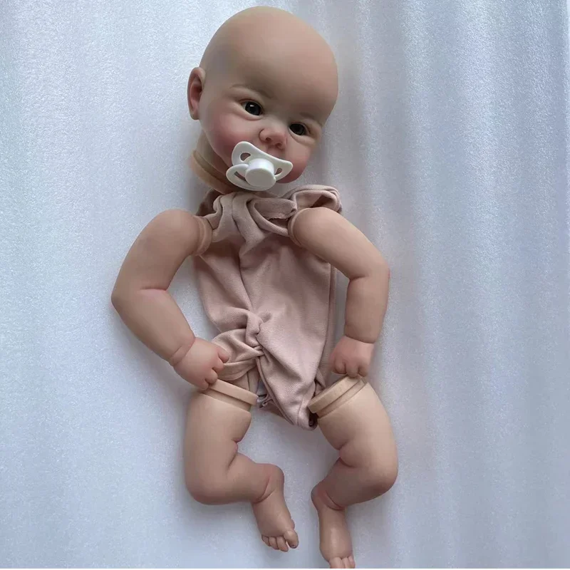 19inch Already Finished Painted Reborn Doll Parts Juliette Cute Baby 3D Painting with Visible Veins Cloth Body Included