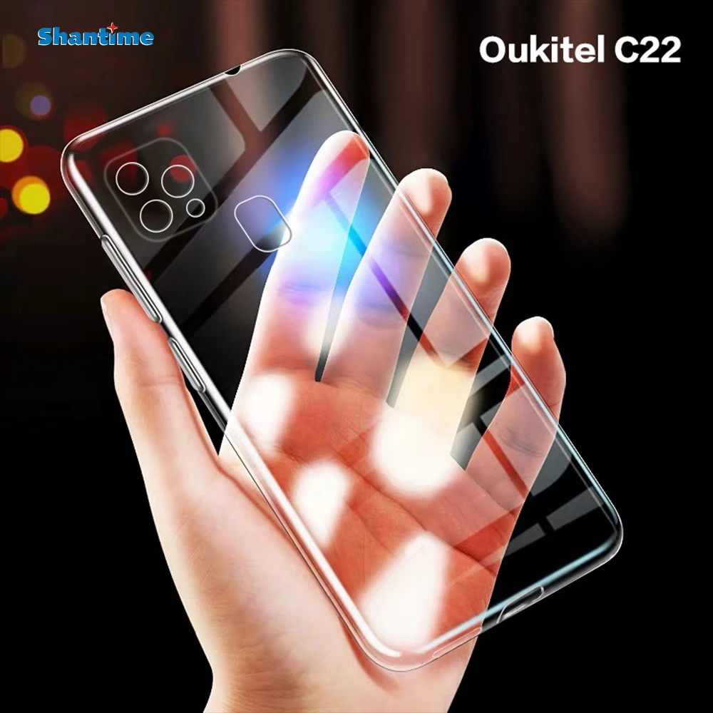 Чехол для Oukitel C22, ультратонкий кристально прозрачный амортизирующий мягкий чехол-бампер из ТПУ для Oukitel C22 5,86 дюйма