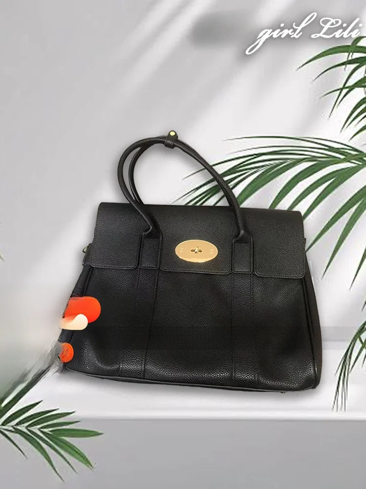 

Women's Top Layer Cowhide Leather Handbag Large Capaci Briease Sle oulder Bag Casual Briti Sle Soft Leather Bag