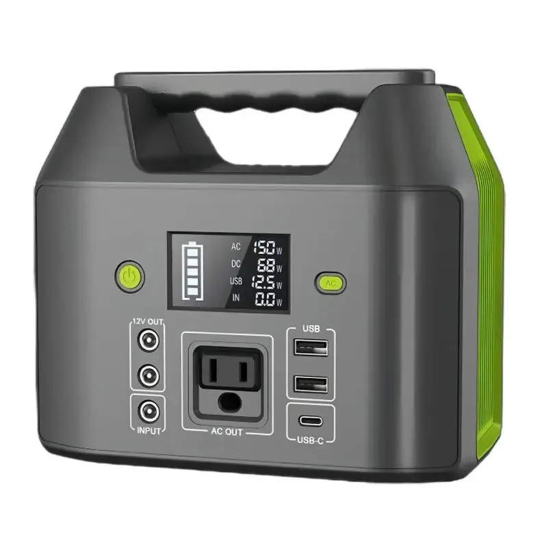 R150 Portable Power Station, 150W 155Wh Power Bank with 110V AC Outlet, 6 Outputs External Battery Pack Portable Backup Battery