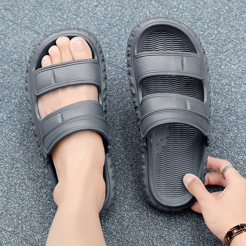 Flat sandals Men's sandals House slippers Beach Shoes for men Non-Slip Wear-resistant Indoor and outdoor Thick bottom Unisex