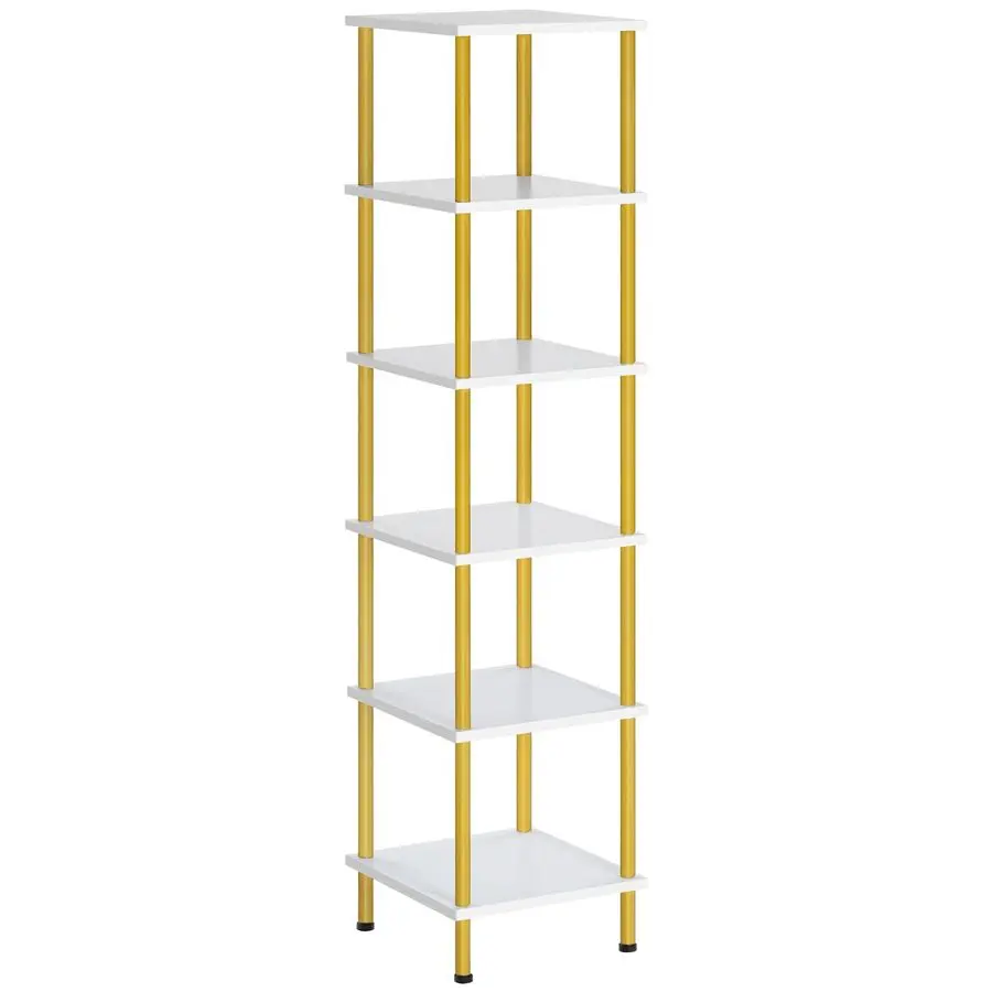 

6Tier Corner Shelf, Corner Square Rack Display Shelf, Tall Storage Rack Plant Stand, Bookcase for Small Spaces, Living Room, Ho