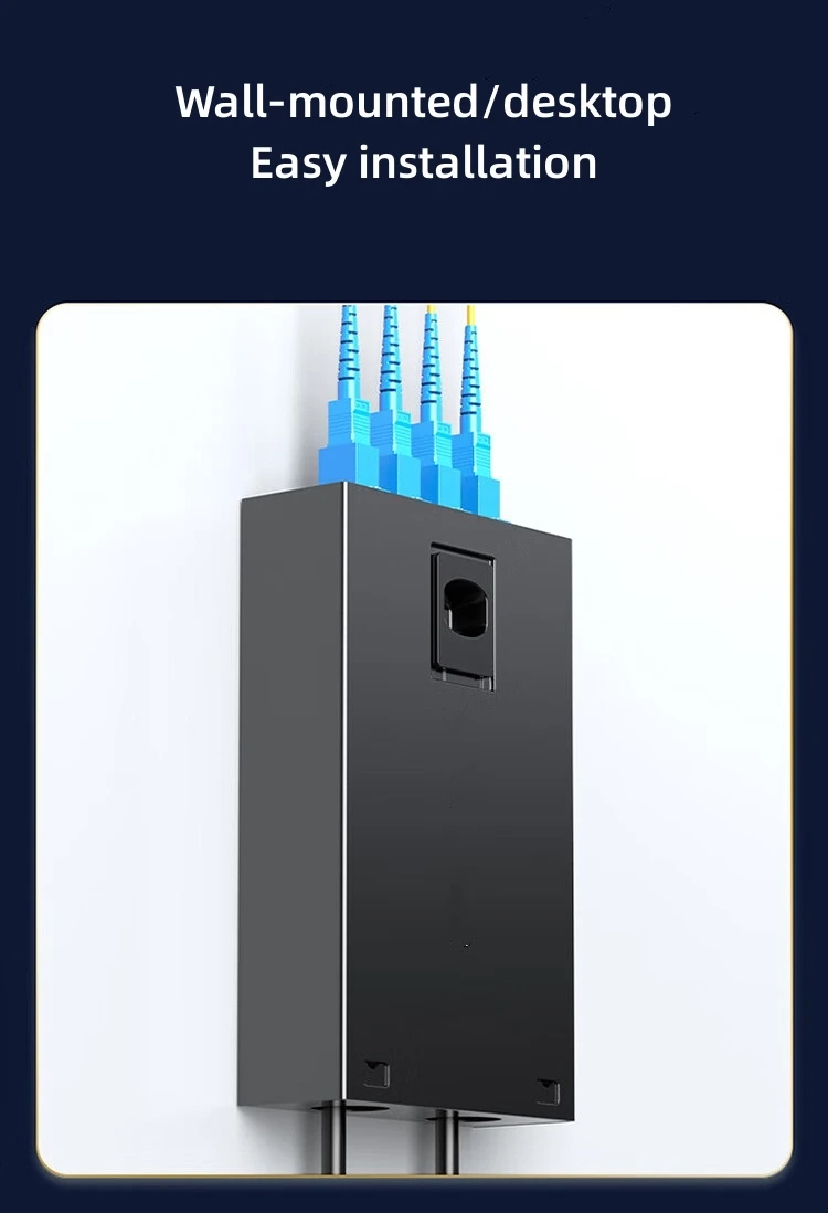 3PCS Desktop And Wall-Mounted SC LC Equipped Empty 4 Ports Enclosure Fiber Optical Terminal Box