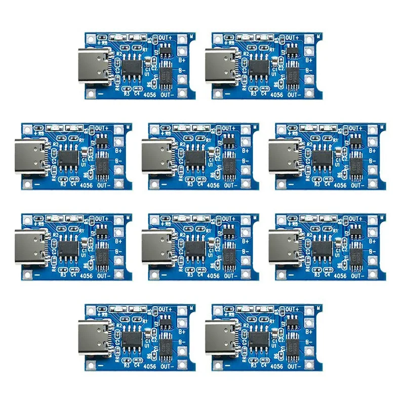 5 יחידות 10 יחידות Type-c Micro USB 5V 1A מודול טעינת סוללת ליתיום TP4056 18650 עם פונקציות כפולות של הגנה 1A