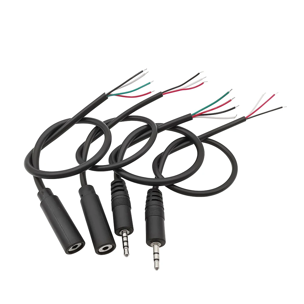 1Pcs 2.5mm Audio Connector Cable Mono Stereo 2 Pole 3 Pole 4 Pole Male Female Plug Jack Extension Wire 2/3/4pin DIY Repair Cord