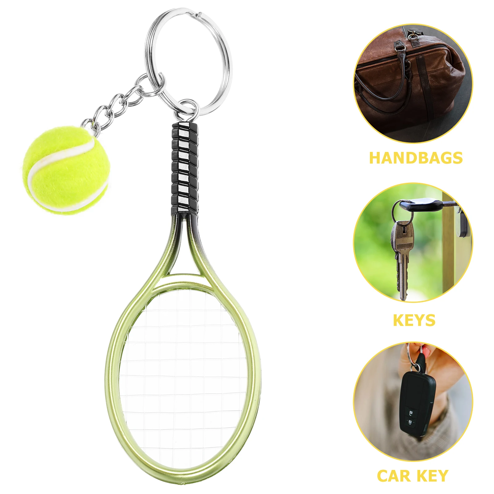 

3 Pcs Tennis Keychain Accessory Gift Delicate Hanging Keychains Pp Pendant Bag Decorative
