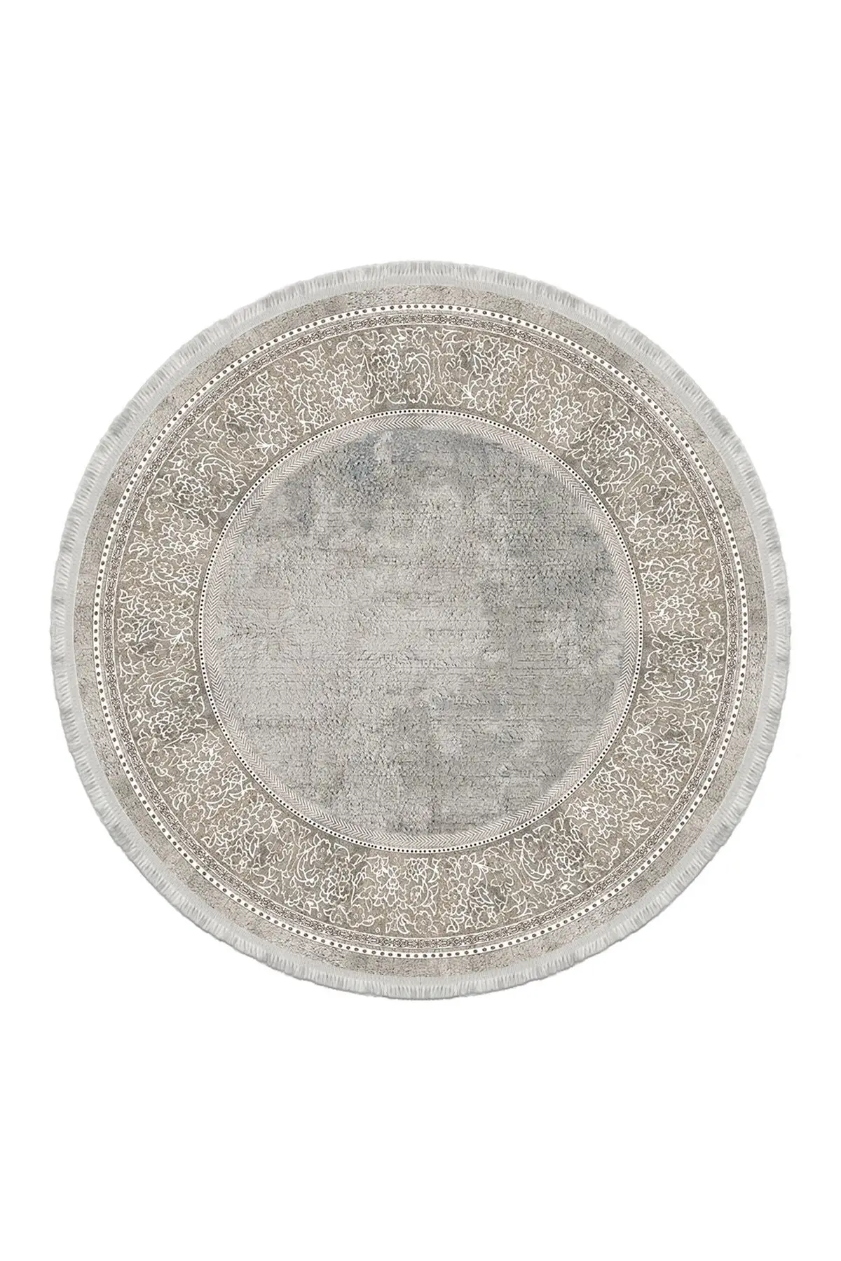 DOLBOVI Vintage digital printing washable non-slip floor stain resistant round hall carpet