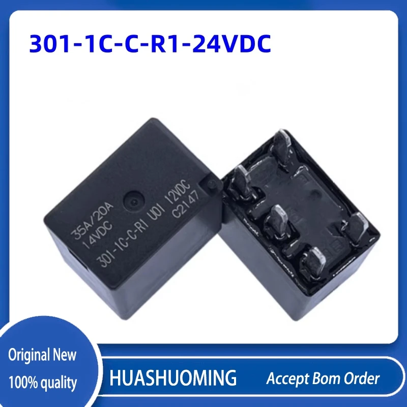 10PCS/Lot    NeW  301-1C-C-R1 301-1C-C-R1  U01 12VDC   301-1C-C-R1-24VDC   301-1C-C-R1 U02 24VDC  5PIN  35A/20A/24VDC 12VDC