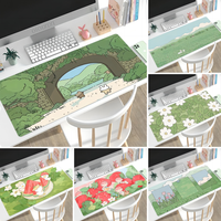 Cute Rabbit Green Mouse Pad Large Size Mousepad Lock Edge Mat Laptop Computer Office Desk Pads Decor Rubber Gaming Accessories