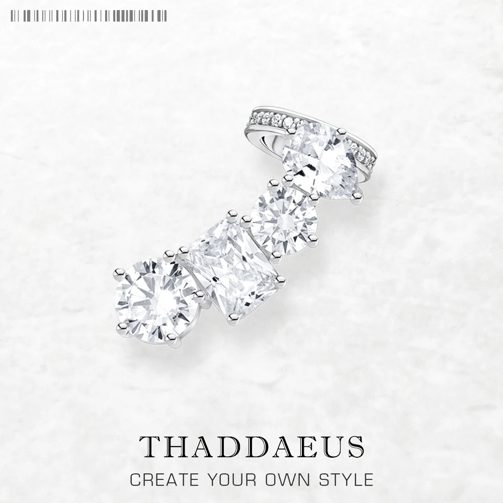 

Серебряные одинарные серьги-гвоздики в стиле альпинизма с белым цирконом, европейские гламурные ювелирные изделия для женщин, модный подарок из стерлингового серебра 925 пробы