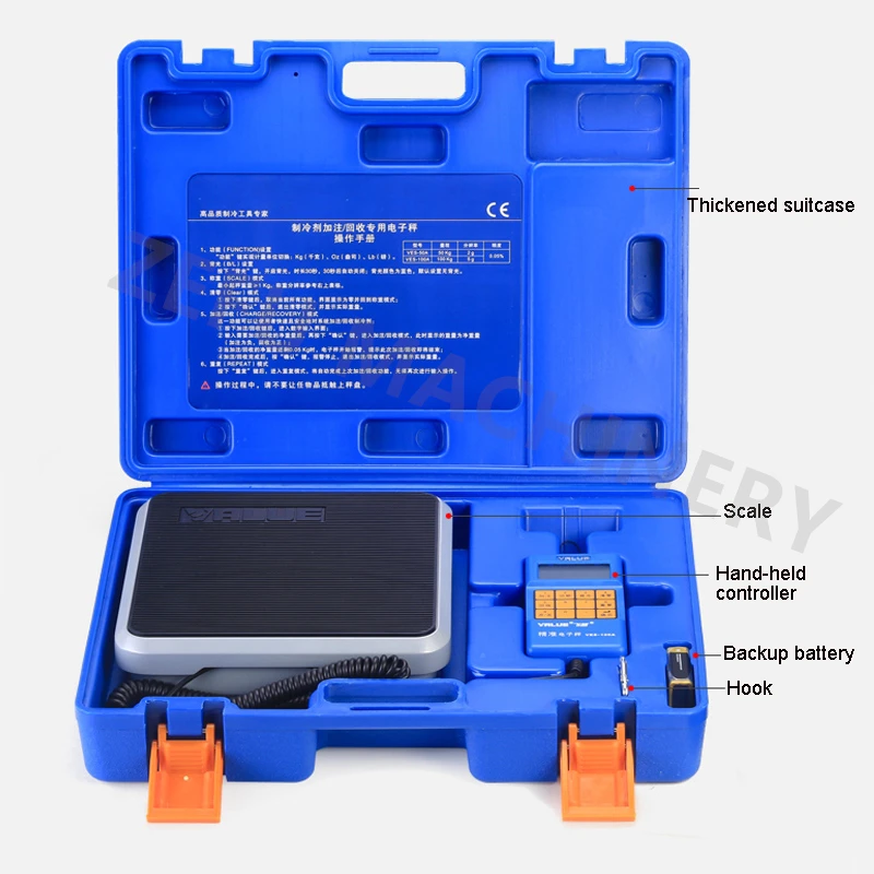 9V Electronic Refrigerant Charging Recovery Scale Freon Liquid Quantitative Filling Electronic Balance Precision Weighing Tool