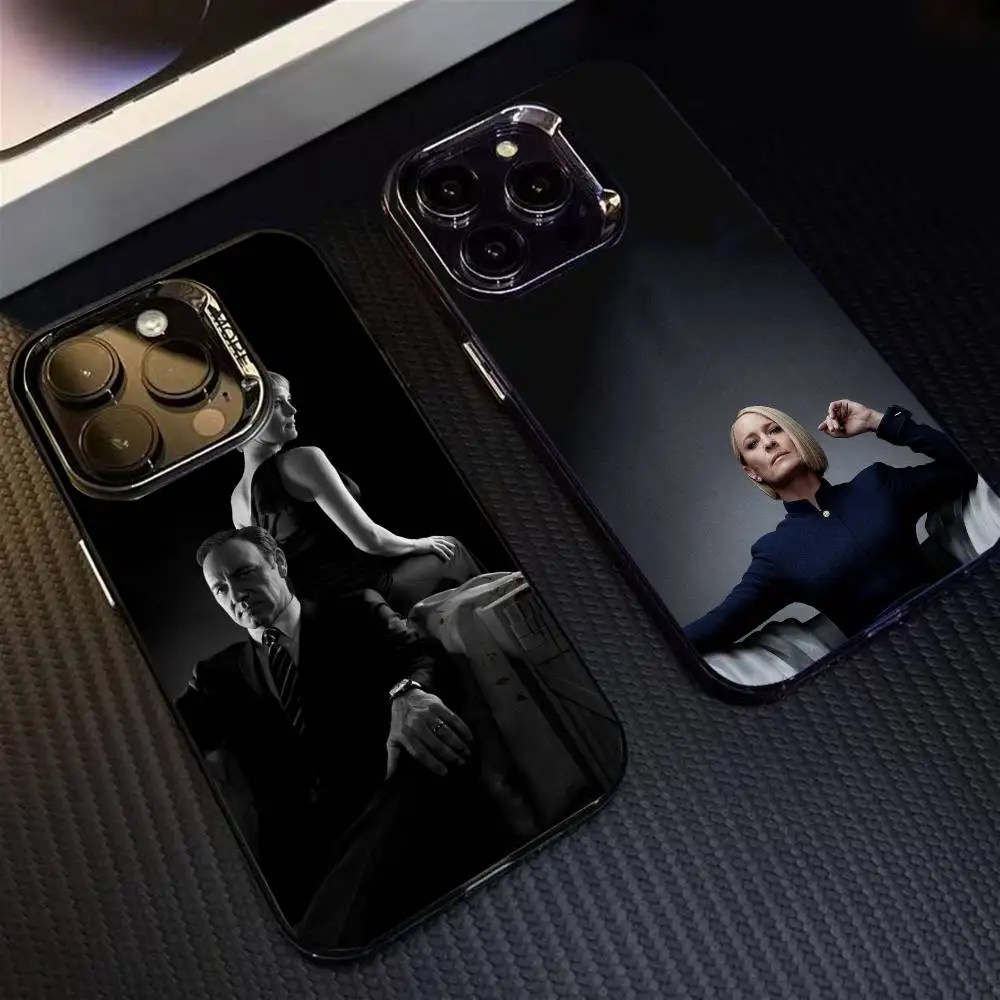 

H-House Of C-Card-s Phone Case For iPhone 16 17 15 14 12 13 Pro Max Black Color Shockproof Cover