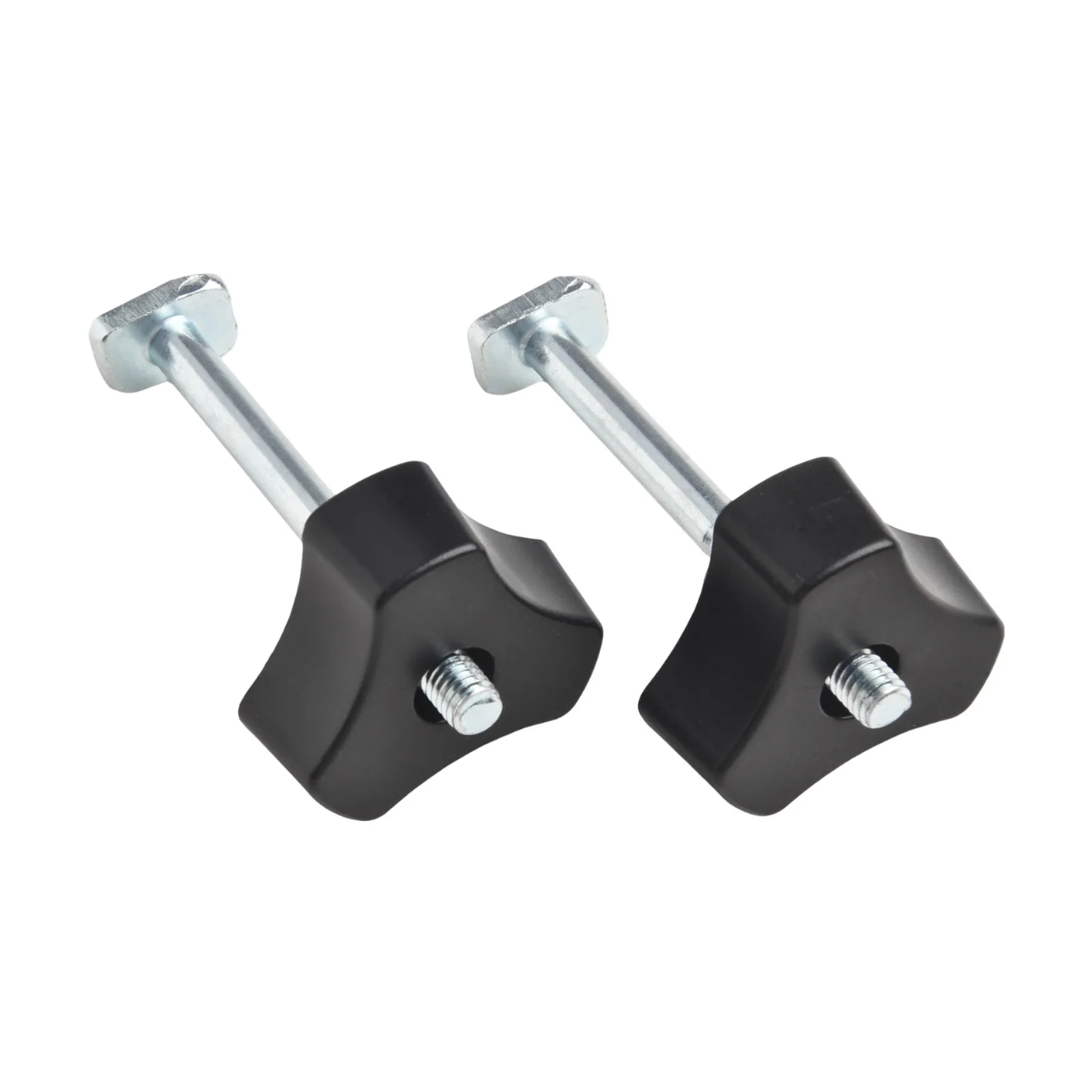 T Slot Bolts for t-track Bolts Knobs 4pcs Set Lightweight Plastic Silver/Black Woodworking Jigs And Fixtures T