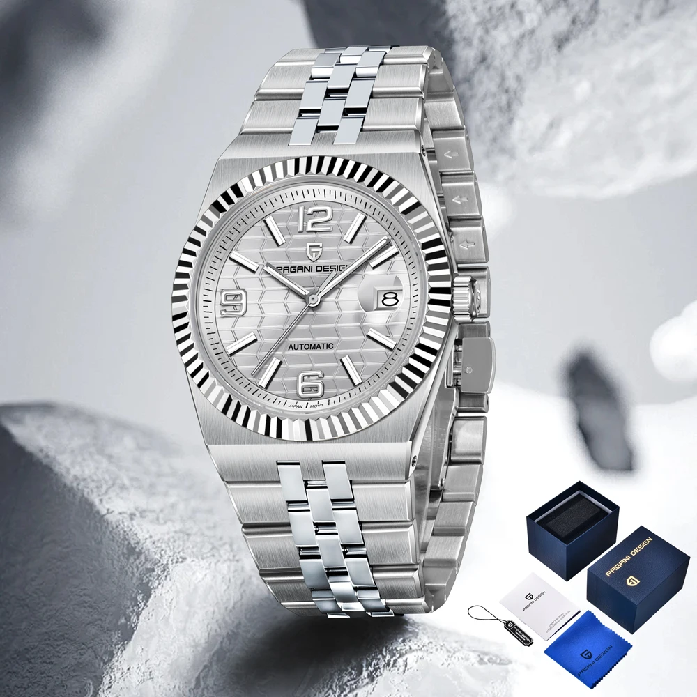 PAGANI DESIGN 2025 new men's watch retro automatic mechanical watch men's gift gift box Sapphire 027 stainless steel men's watch
