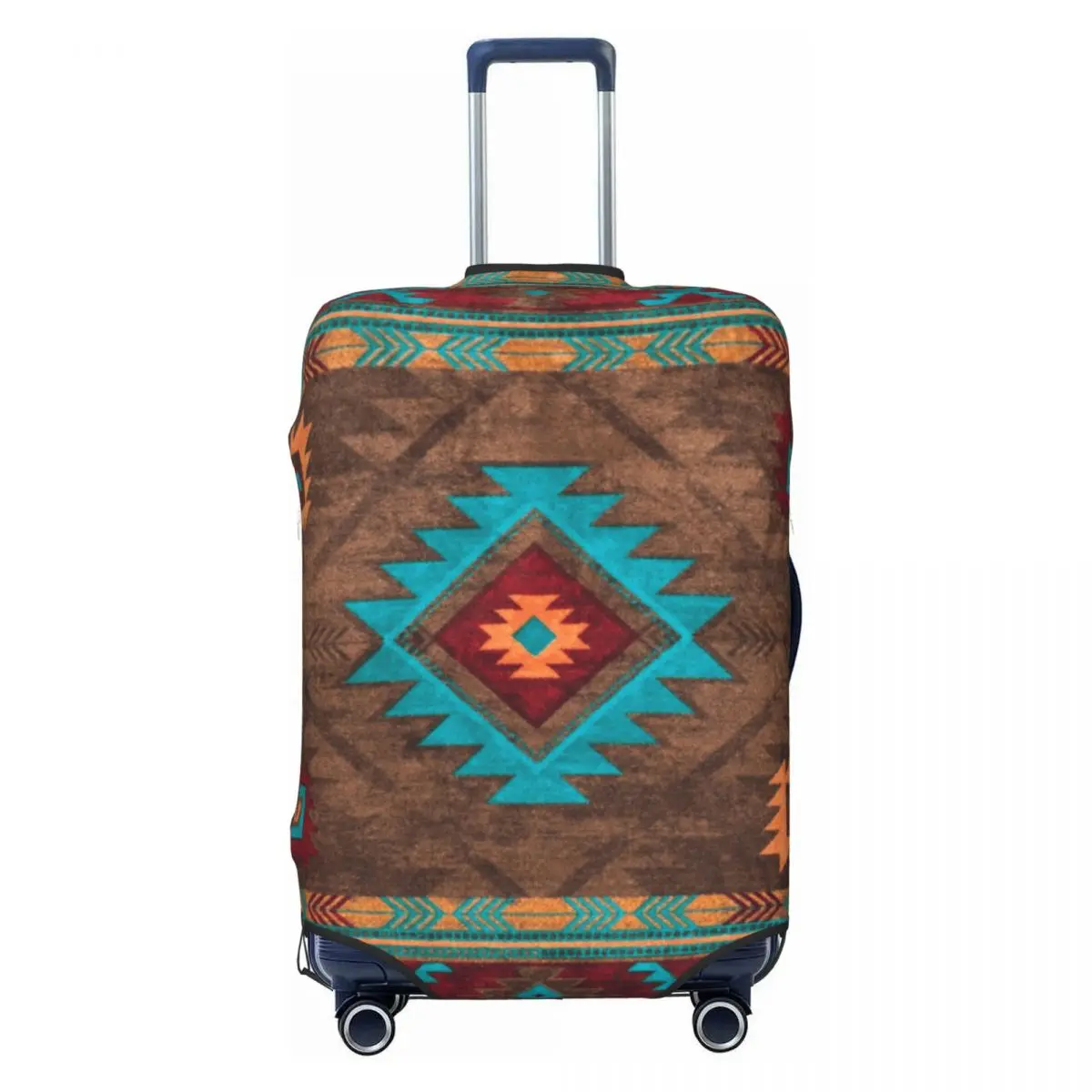

Чехол для чемодана в стиле бохо-навахо, винтажный турецкий килим с ромбовидным узором, богемный этнический геометрический арт, защитный чехол для дорожного чемодана