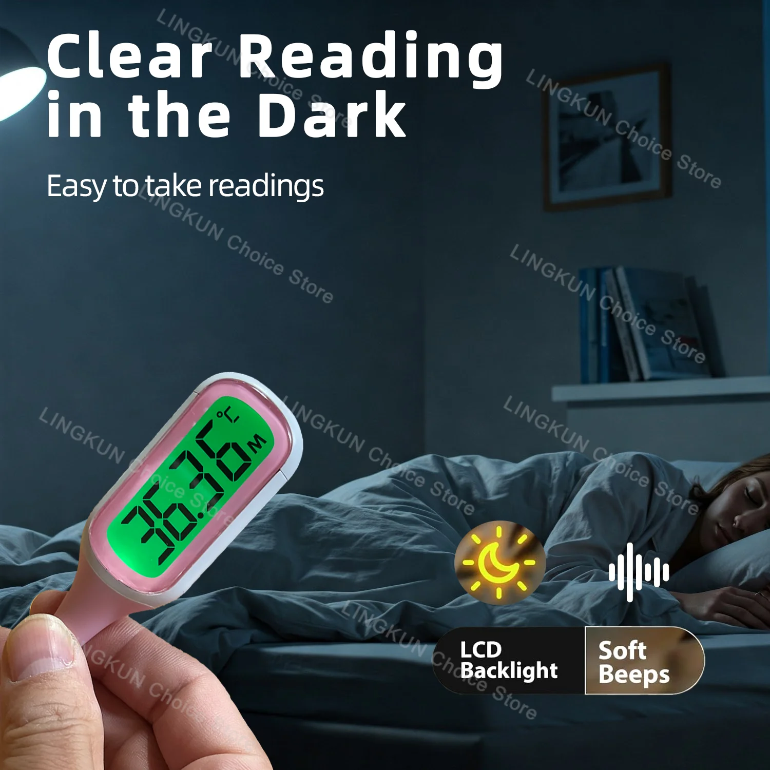 10PCS Electronic Thermometer 8 Seconds Fast Measurement for Adults Children Soft Head Oral Cavity Armpit ℉/℃ Thermometer