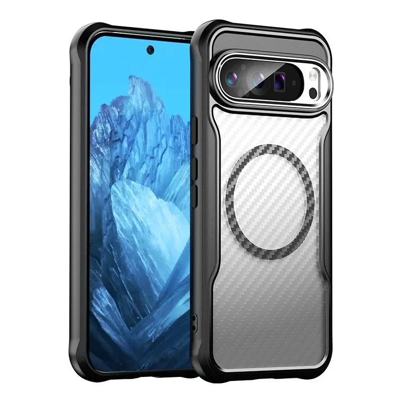 Heiße Verkäufe Matte Transluzente Rüstung Stoßfest Telefon Fall Für Google Pixel 10, 9 Pro XL Magnetische Drahtlose Lade Weiche Schützen Abdeckung