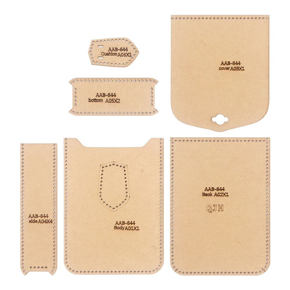 DIY Leather Handicraft Brown Kraft Paper Templates for Leather Small Crossbody Bag& Phone Storage Bag Making