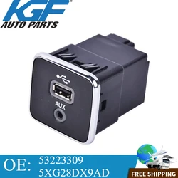 Nova porta de carregamento usb aux apto para 2017-2021 jeep compass cherokee 53223309   5XG28DX9AD