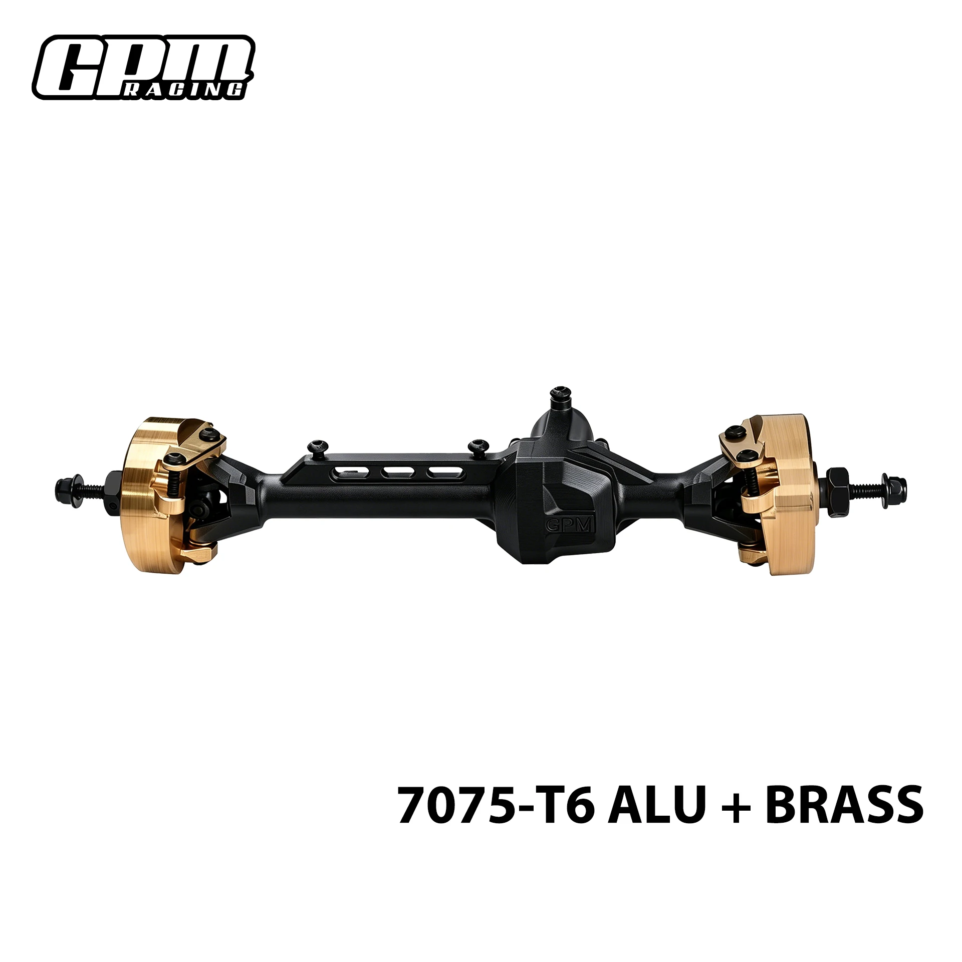 GPM Alu 7075 Brass Front Straight Axle Housing For AXIAL 1/10 SCX10 Pro AXI03028