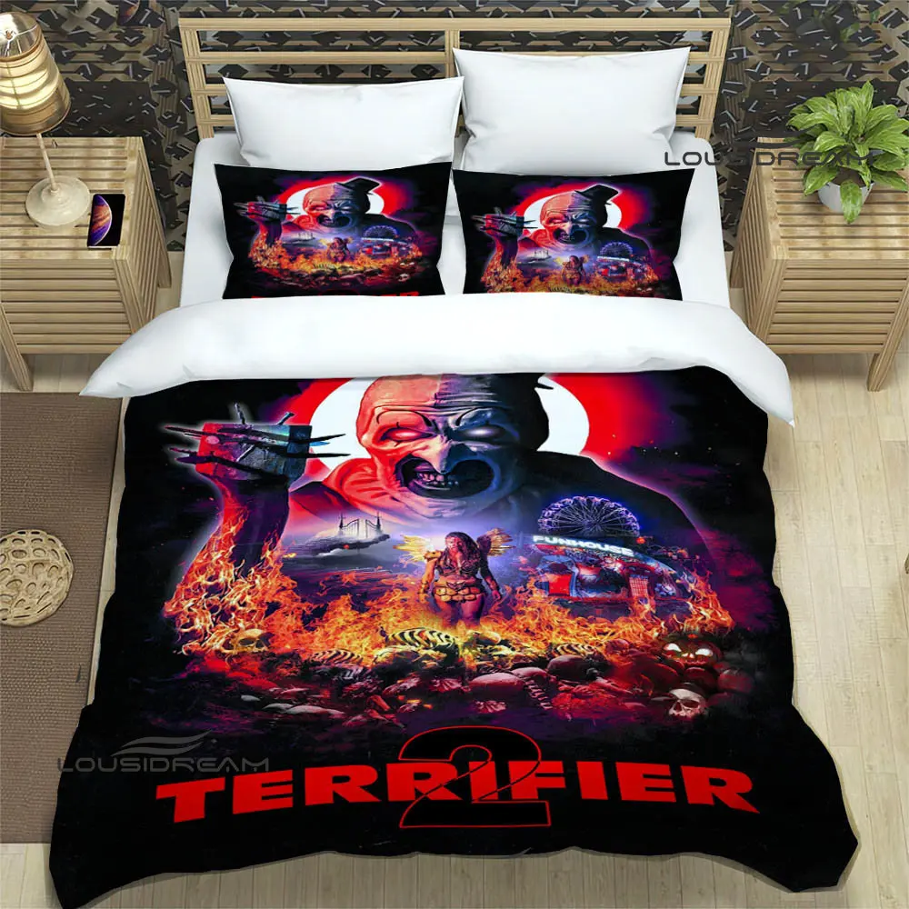 Terrifier horror printed Bedding Sets exquisite bed supplies set duvet cover bed comforter set bedding set luxury birthday gift