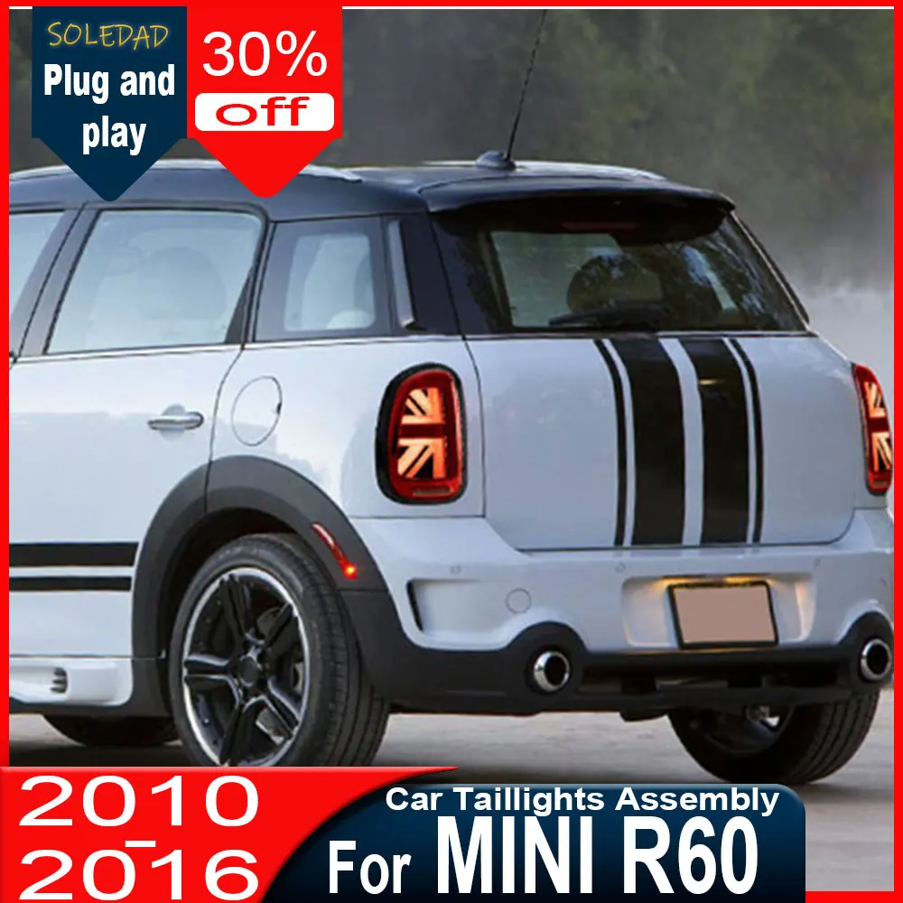 Car For BMW Mini R60 LED Tail Light Assembly 2010-2016 Cooper Countryman Rear Tail Lamps Dynamic Turn Signal Lights