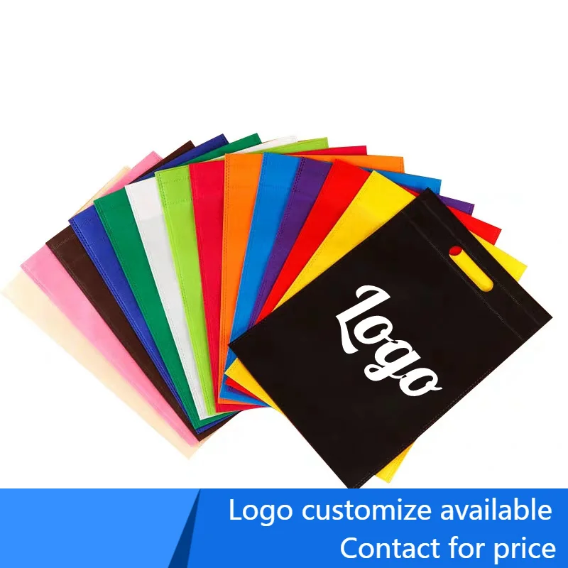 

50pcs New Fashion Nonwoven Bag/ 5Colors whosales Cloth SACO, Non Woven Fabric Bag customize logo