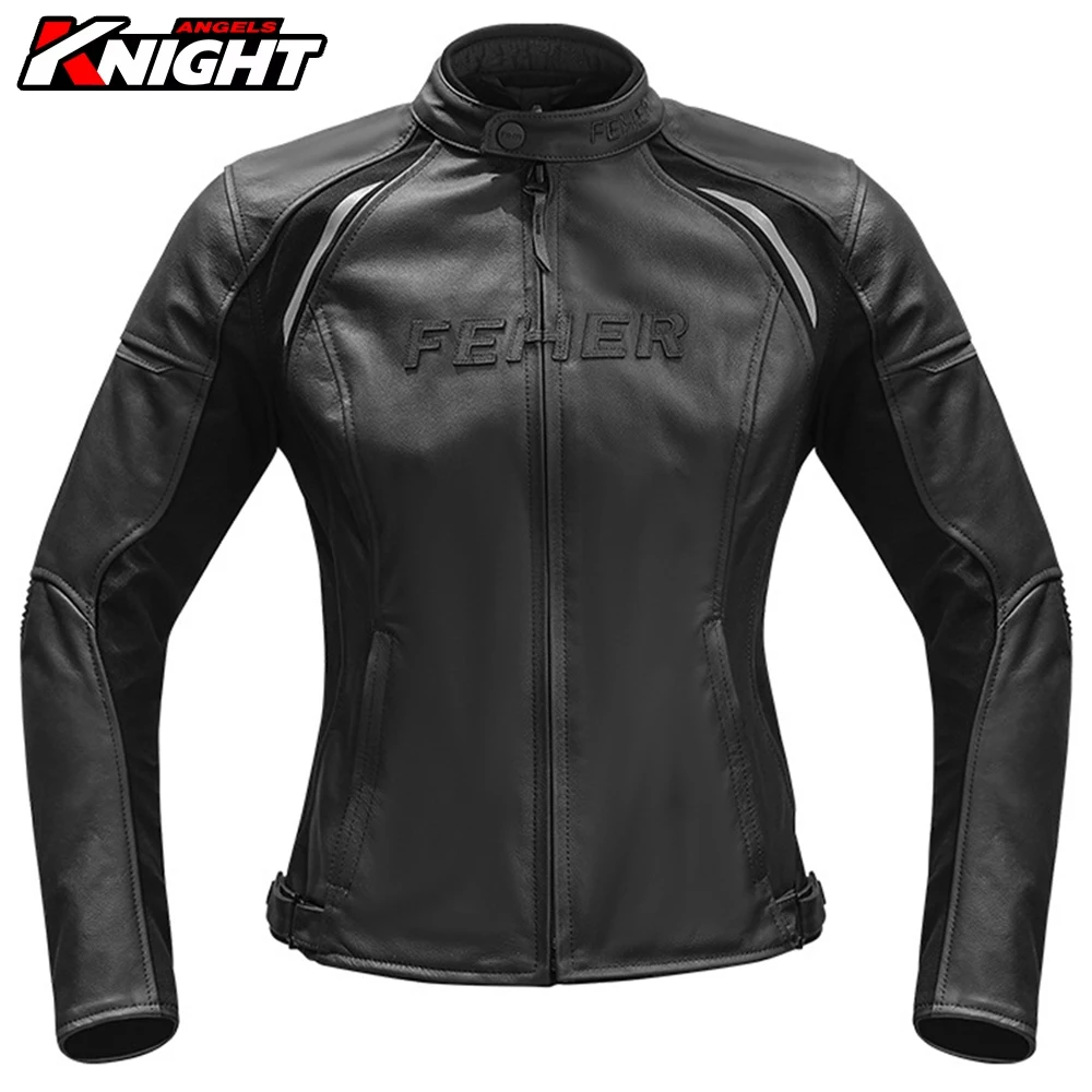 

Motorcycle Jacket Interior Detachable Leather Jacket CE Protection Gears Women's Motorcycle Jacket Biker Clothes Size S-3XL