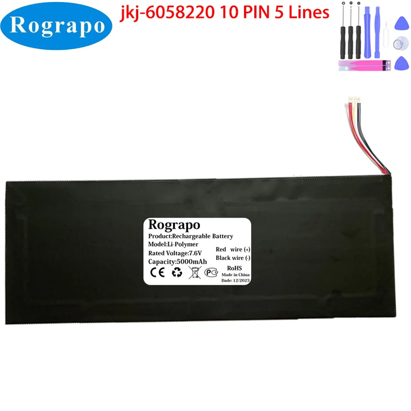 New 7.6v 5000mAh JKJ-6058220 Laptop 15.6 Inch Notebook Ultraslim Battery 10 PIN 7 Wire Plug