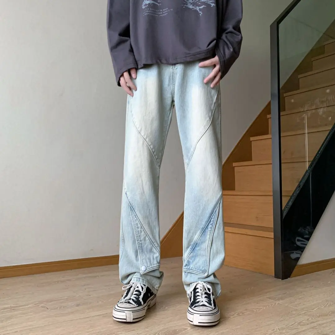 

2023 Y2k Streetwear Jeans Men Fashion Baggy Jeans Man Hip Hop Youth Trousers Cross Denim Pants Men Cargo Pants Punk Clothing