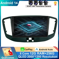 For chery kaiyi E5 2013 DSP 2 din Android 14 4G NET Car Radio Multimedia Video Player GPS Android auto WiFi carplay NO DVD 2DIN