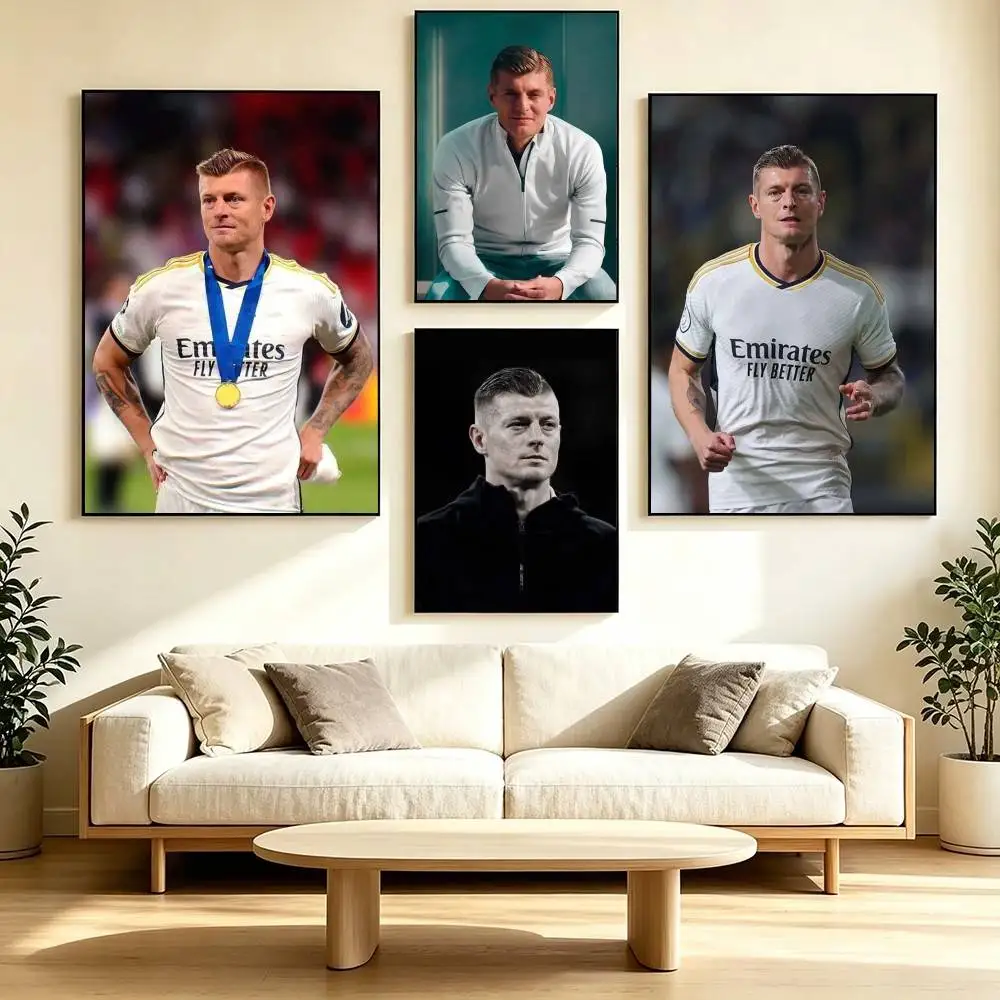 T-Toni K-Kroos Football Star   Poster Waterproof Wall Art Sticker For Bar Living Room Vintage Decor High Quality Print Gift