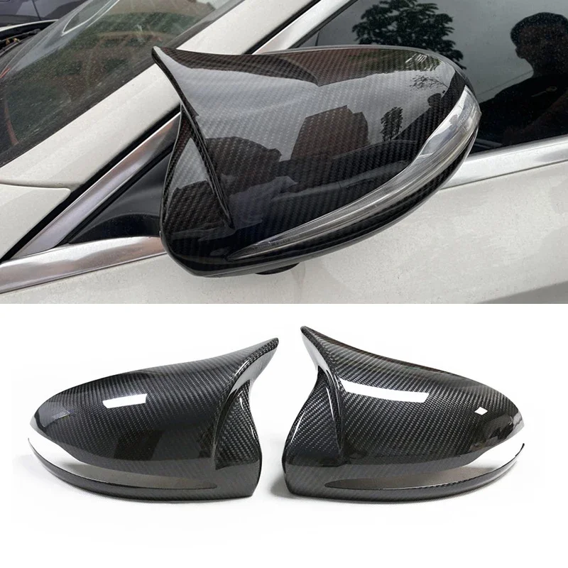 For Mercedes Benz B C E S GLC / A / B GT Grade C300 W205 Dry Carbon Fiber Horn Patch Rearview Mirror Shell Cover