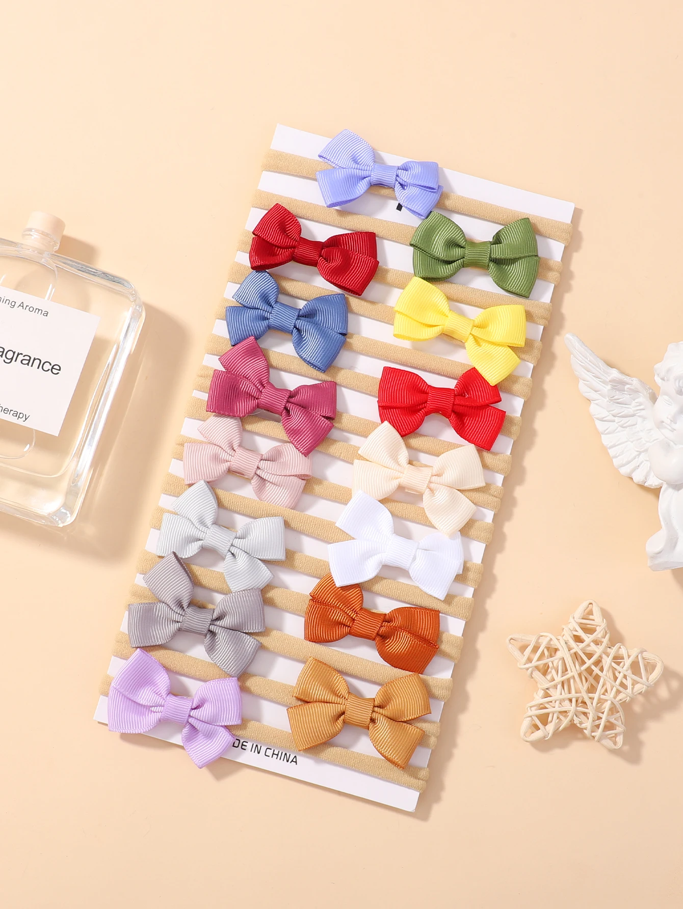 15Pcs Bogen Stirnband für Mädchen Band Elastische Nylon Haarband Neugeborenen Süße Headwear Casual Hause Baby Haar Zubehör
