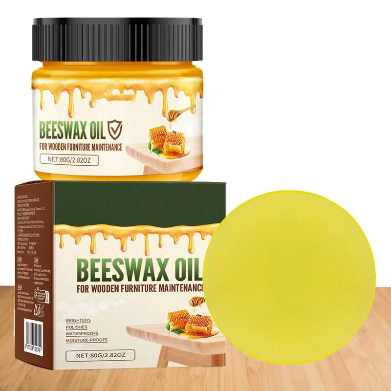 Beeswax Furniture Polish Restorer Natural Beewax Traditional Wood Oil Natural Traditional Wood Oil With Sponge Protective