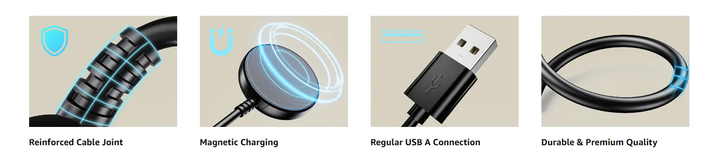 Magnetisches Ladegerät für Samsung Galaxy Watch 8 7 6 5 4 3 Pro Active Ultra 40mm 44mm 1 Stück 2 Stück für Galaxy Watch Ladekabel Dock – Detail 6