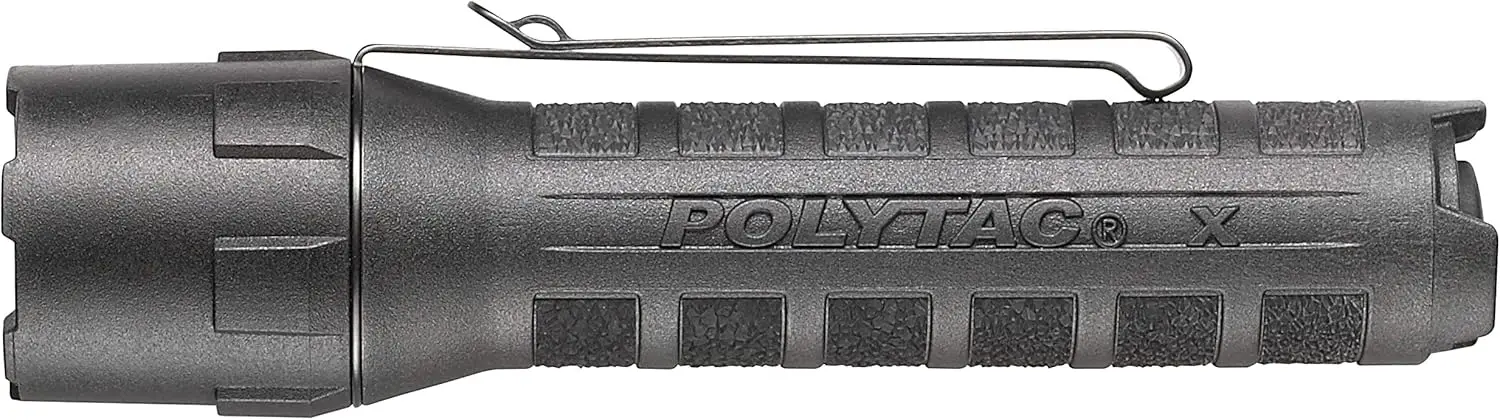 PolyTac USB 600 Lumen Multi-combustível profissional lanterna tática, preto, embalagem clara varejo