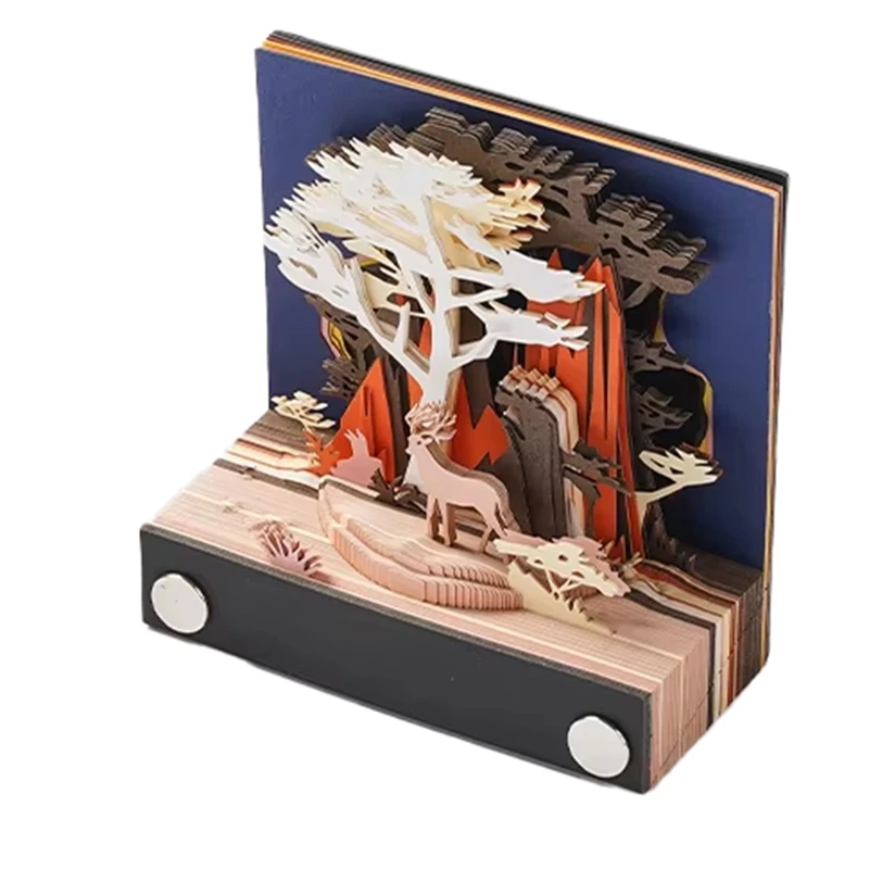 

Художественный календарь с 3D резьбой по бумаге в стиле 2025 года — украшение для офисного рабочего стола, подарок на день рождения, снятие стресса