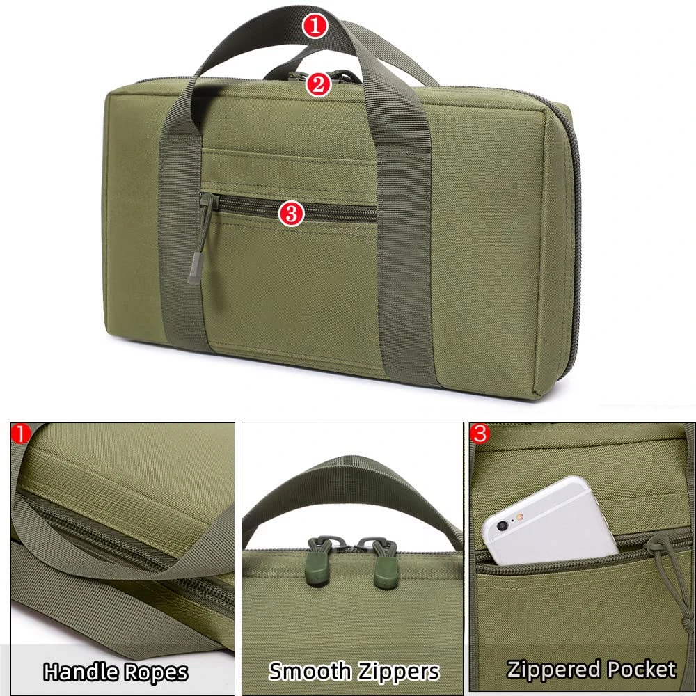 Tactical Pistol Range Bag Gun  - Edc Carry Bag For Pistol 评论和价格