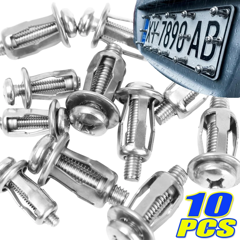

Automobile Panel Locking Bolt Sheet Wall Fastener Car License Plate Fixed Expansion Screw Petal-type Spiral Jack Nut